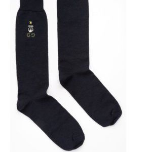 Gucci GG Lyre and Star Long Socks in Midnight Blue